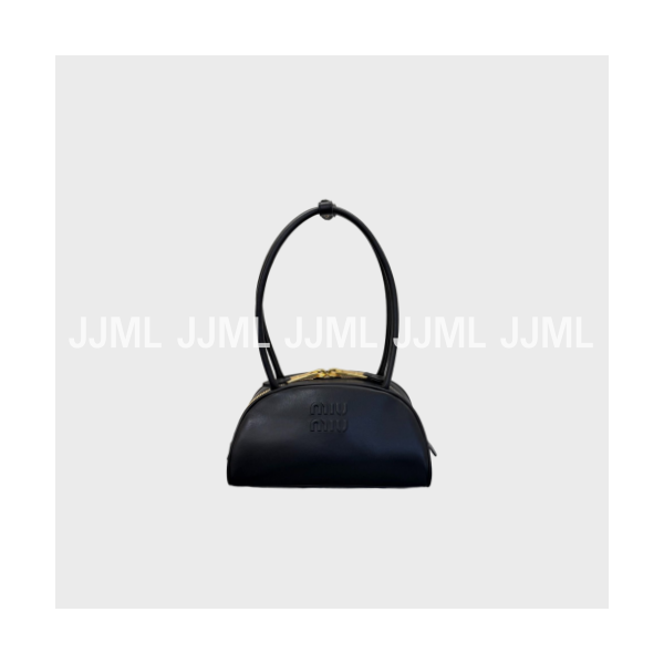 미우미우 보 볼링 토트백 블랙