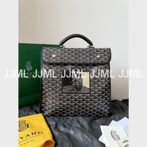 고야드 생레제르 폴더블 도그 백팩 블랙