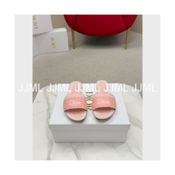 디올 디웨이 뮬 슬리퍼 핑크