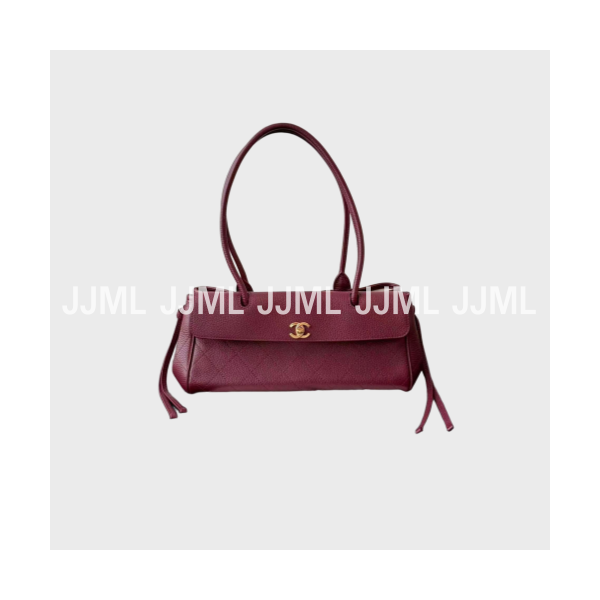 샤넬 26S 컬렉션 그레인드 카프스킨 스몰백 버건디