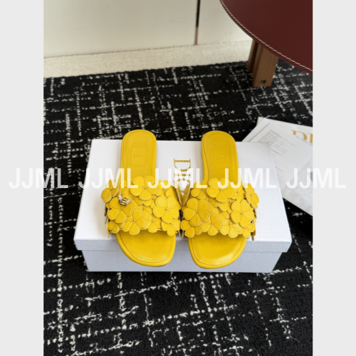디올 블룸 힐 뮬 옐로우