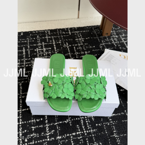디올 블룸 힐 뮬 그린