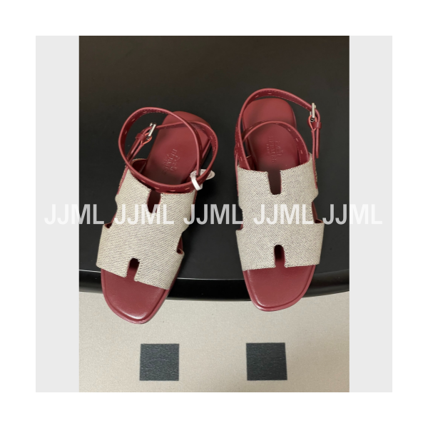 에르메스 마야 샌들 버건디