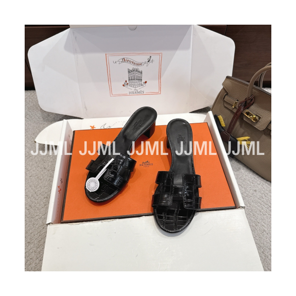 에르메스 오아시스 크로커다일 블랙