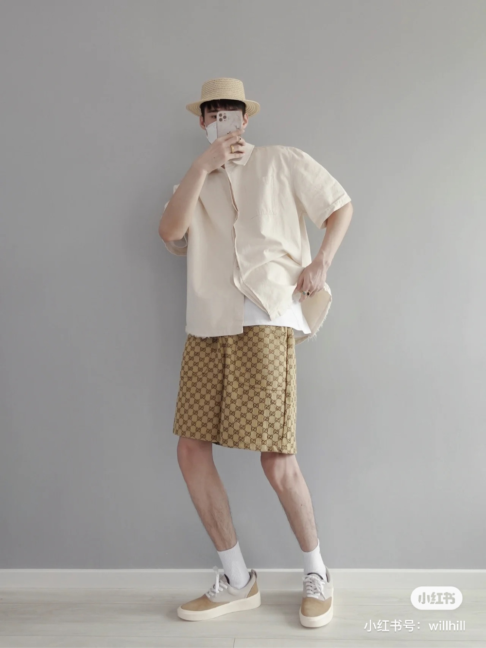 반바지 모델 착용 이미지-S981L12