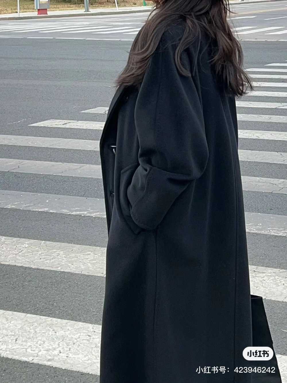 코트 모델 착용 이미지-S158L14