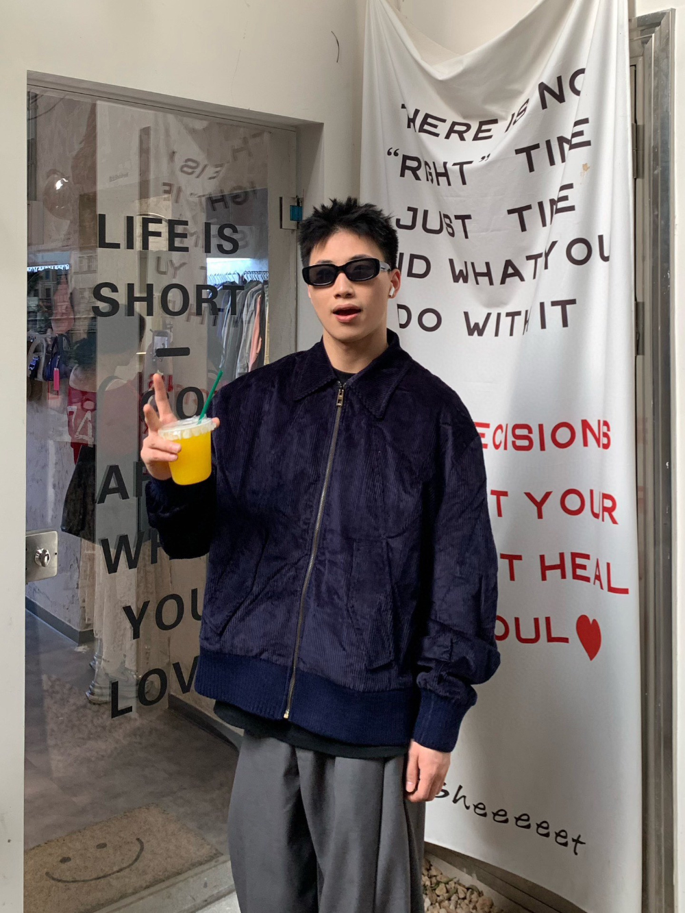 재킷 모델 착용 이미지-S165L11
