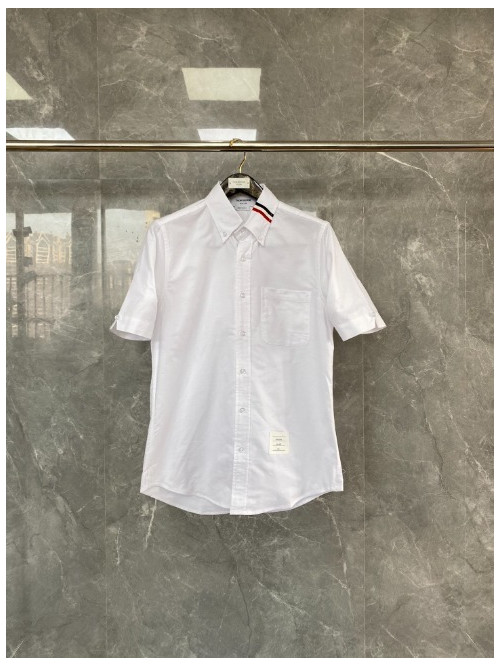톰브라운 카라 넥포인트 반팔 셔츠
